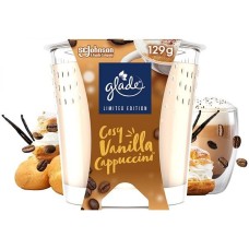 Glade Vanilla Cappuccino vonná svíčka 129 g